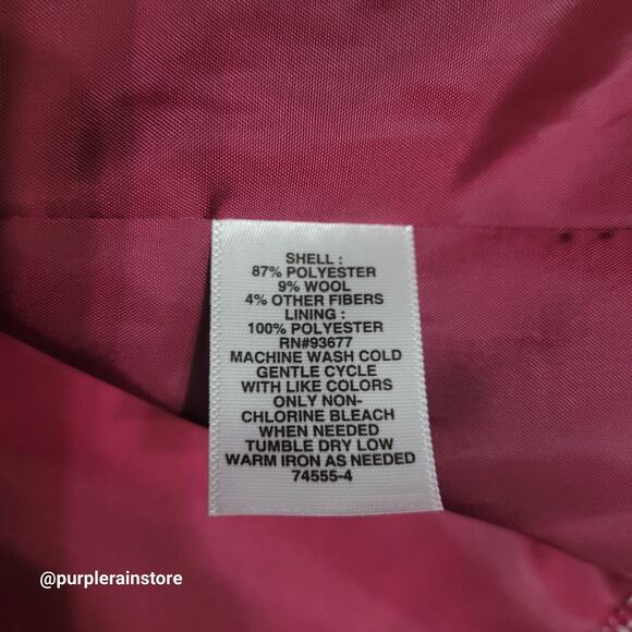 Liz Claiborne Blazer 14 P Tweed Buffalo Plaid Wool Blend Button Accents NWOT - Picture 5 of 11